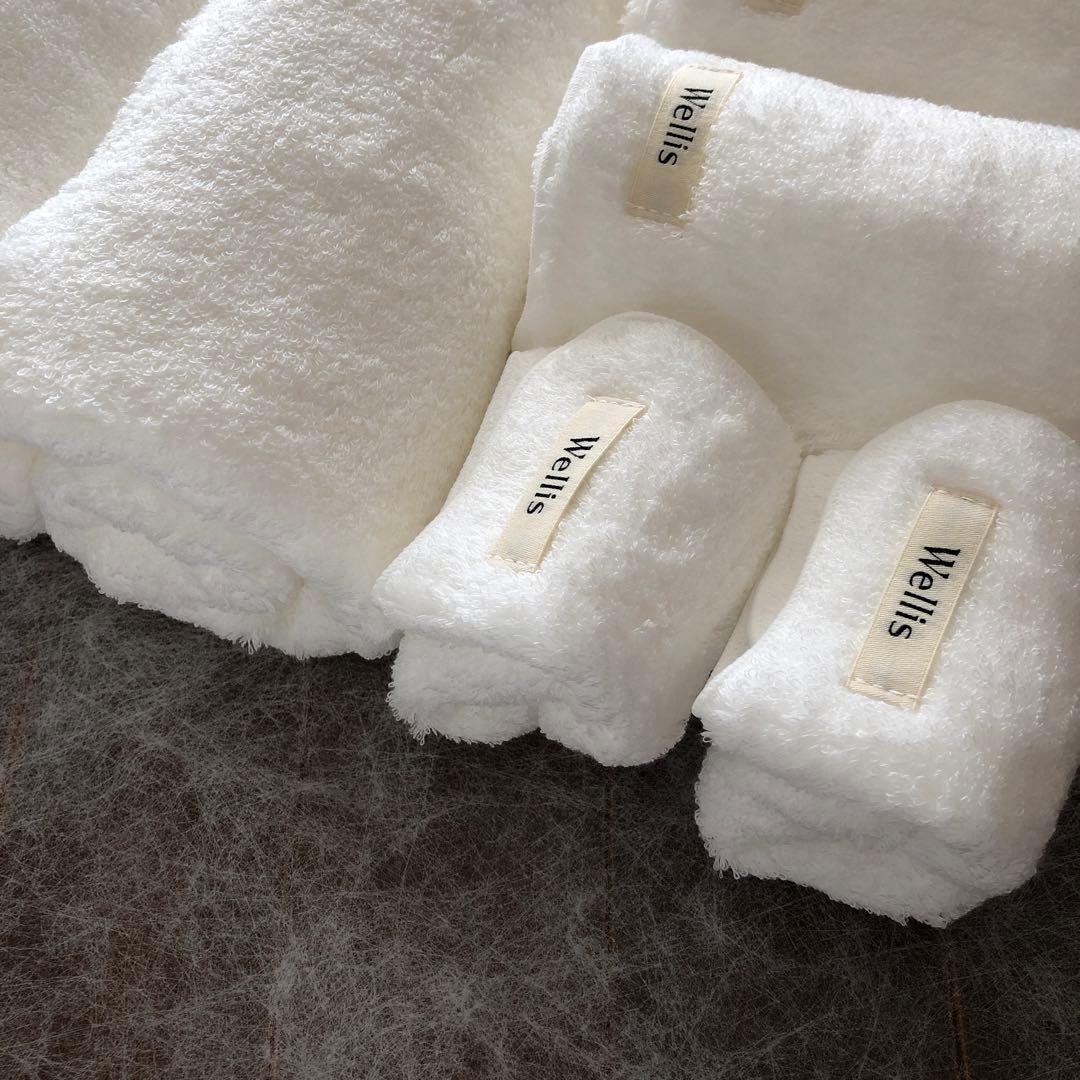 未使用　Wellis フルセット　ナチュラルホワイト　ふわふわなタオルセット