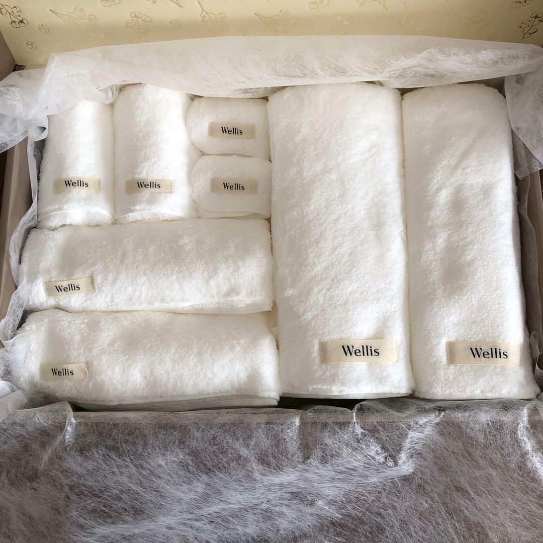 未使用　Wellis フルセット　ナチュラルホワイト　ふわふわなタオルセット