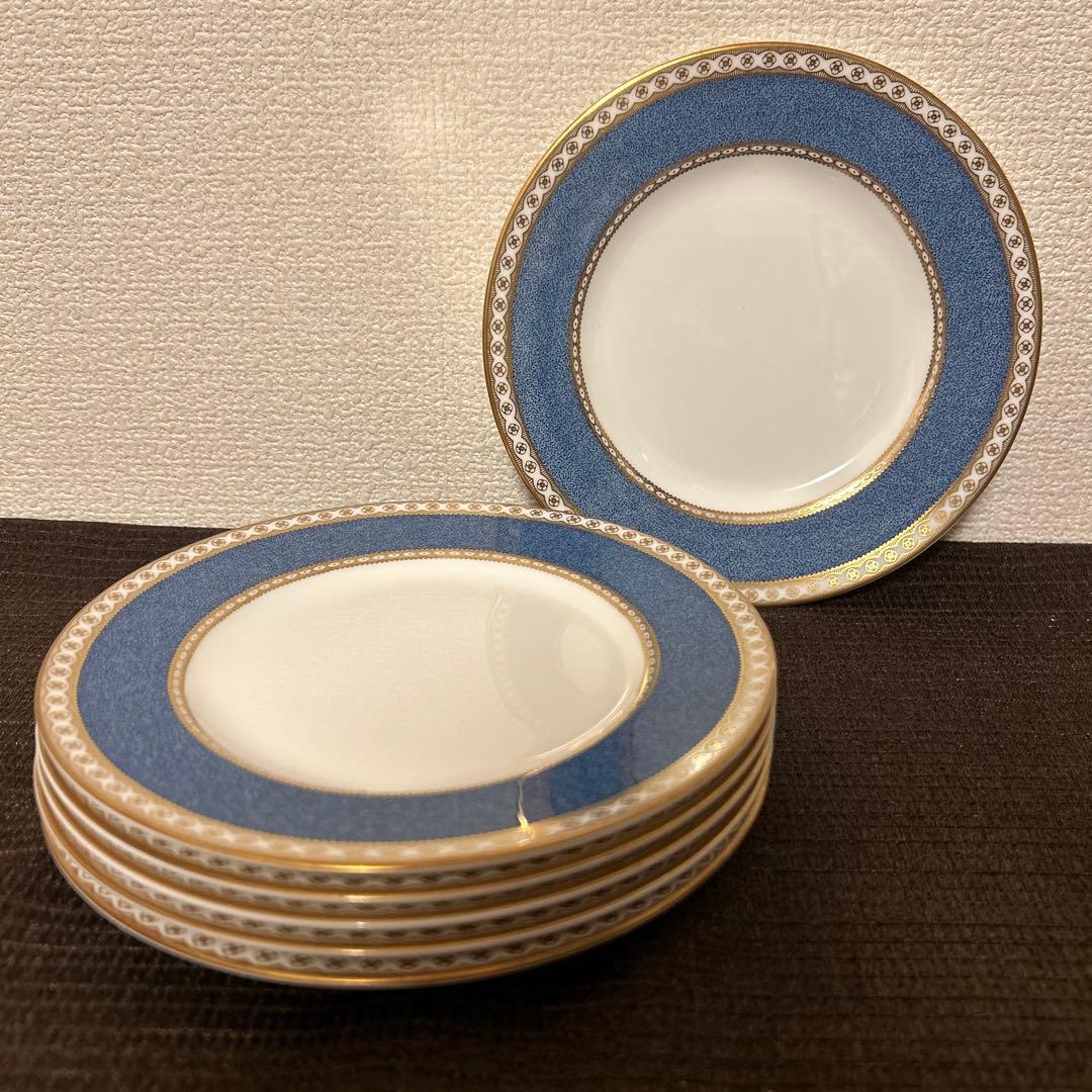 ウェッジウッド　ユーランダー　パウダーブルー　デザートプレート　17.5cm