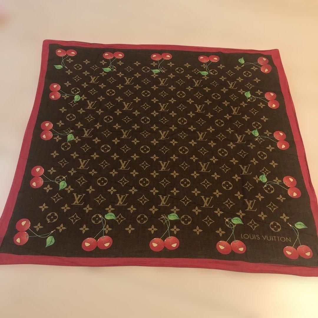 LOUIS VUITTON 村上隆 モノグラム チェリー スカーフ