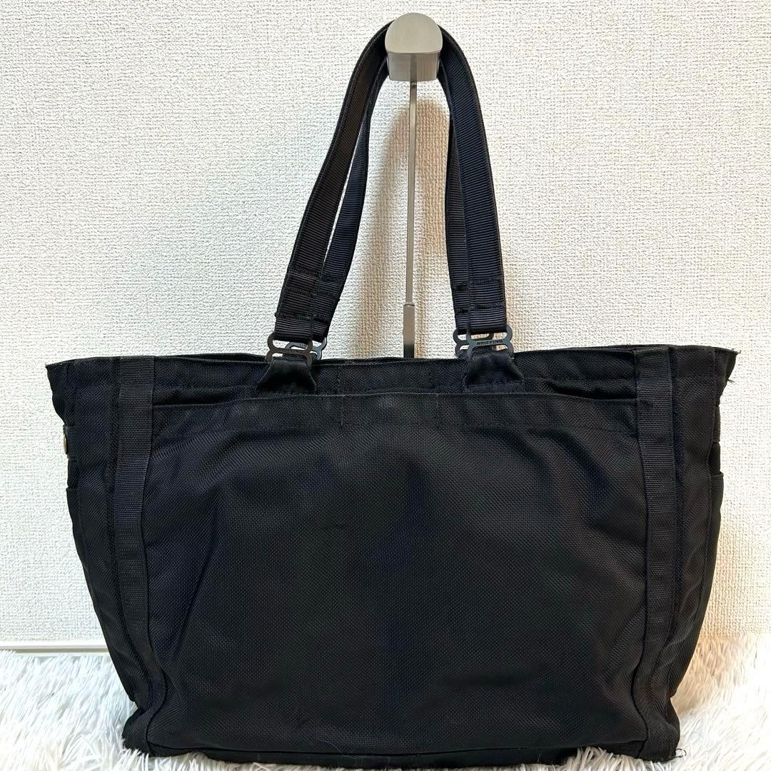 【人気✨A4可/大容量】ブリーフィング　トートバッグ　肩がけ可　ブラック　良品