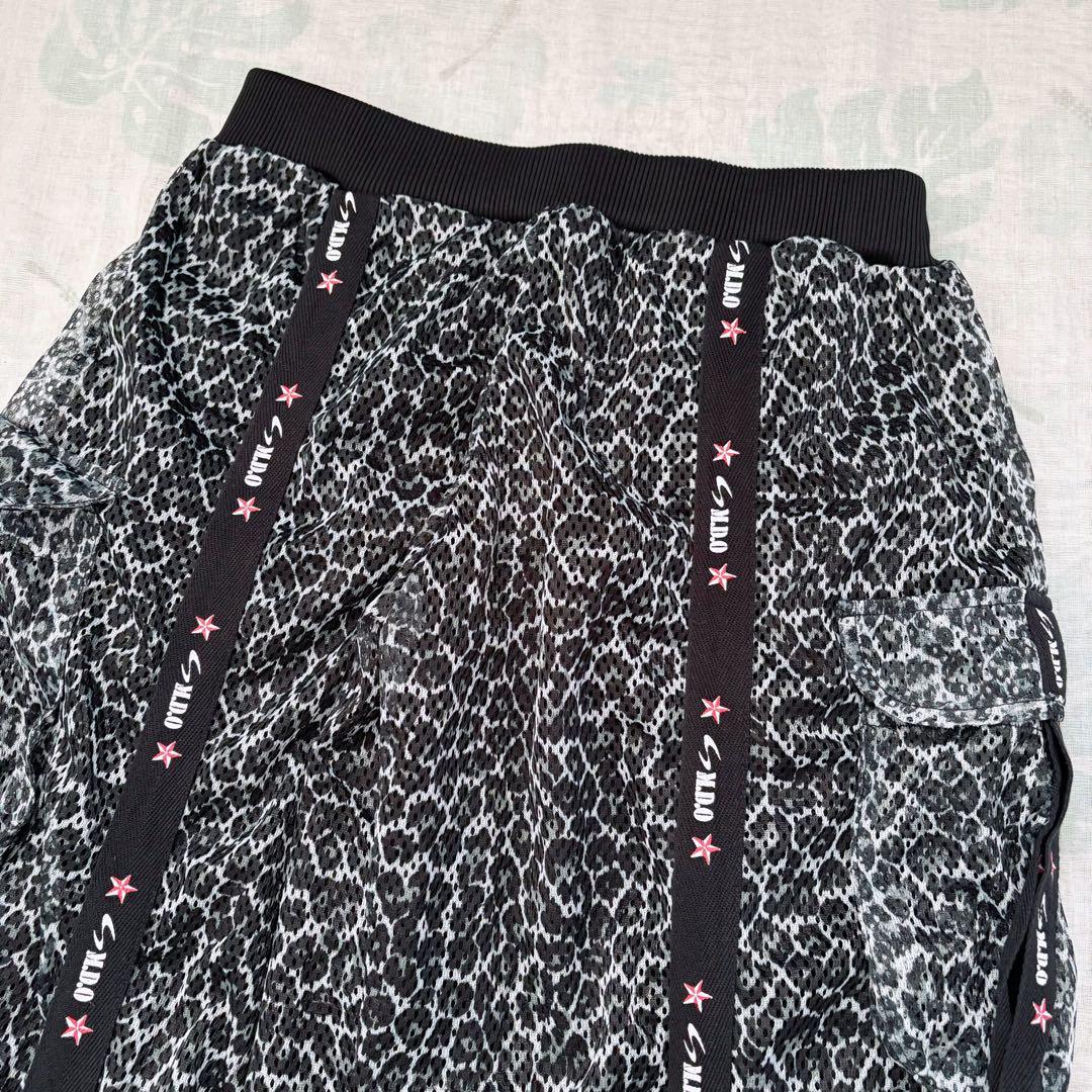 希少！【新品】《M.D.O》フィットネス★パンツ　ヒョウ柄メッシュ素材・男女兼用