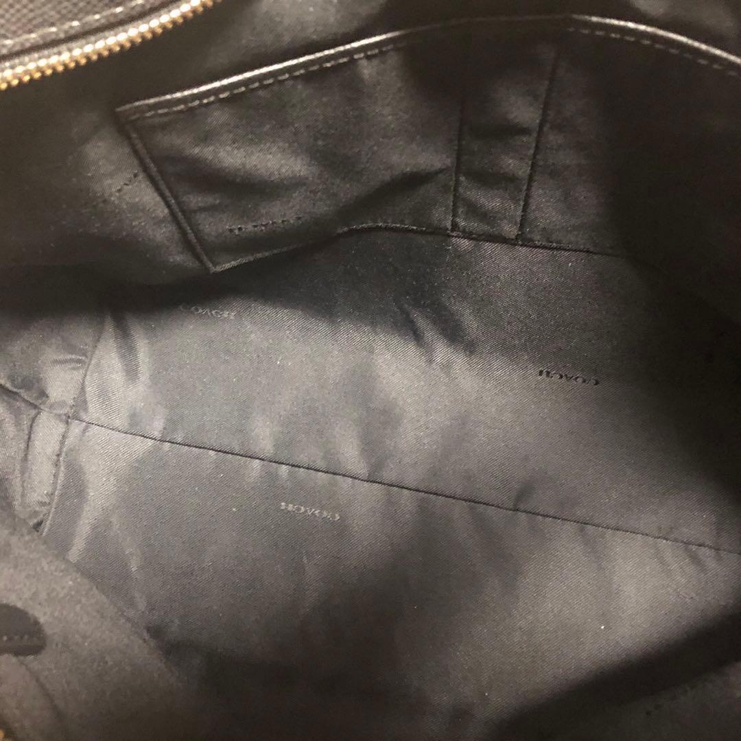 るるちゃ COACH コーチ トートバッグ レザー シボ革 ブラック 黒