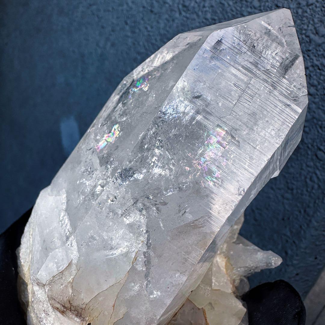 希少❗️超綺麗♡レインボー☆超強いパワー ヒマラヤ水晶 クラスター天然石A1459