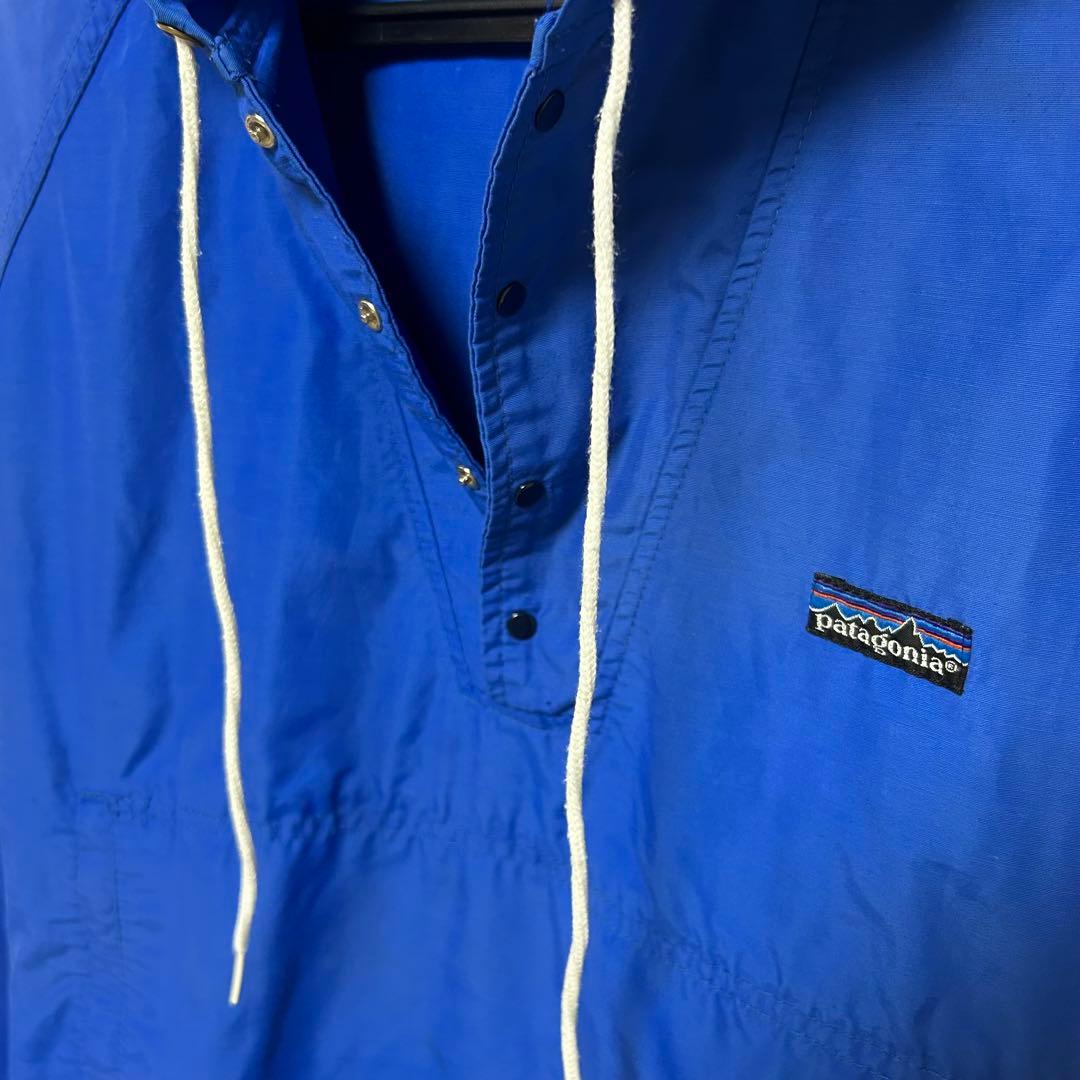 【80s 米国製】 PATAGONIAバギーズプルオーバー　ブルー　Mサイズ