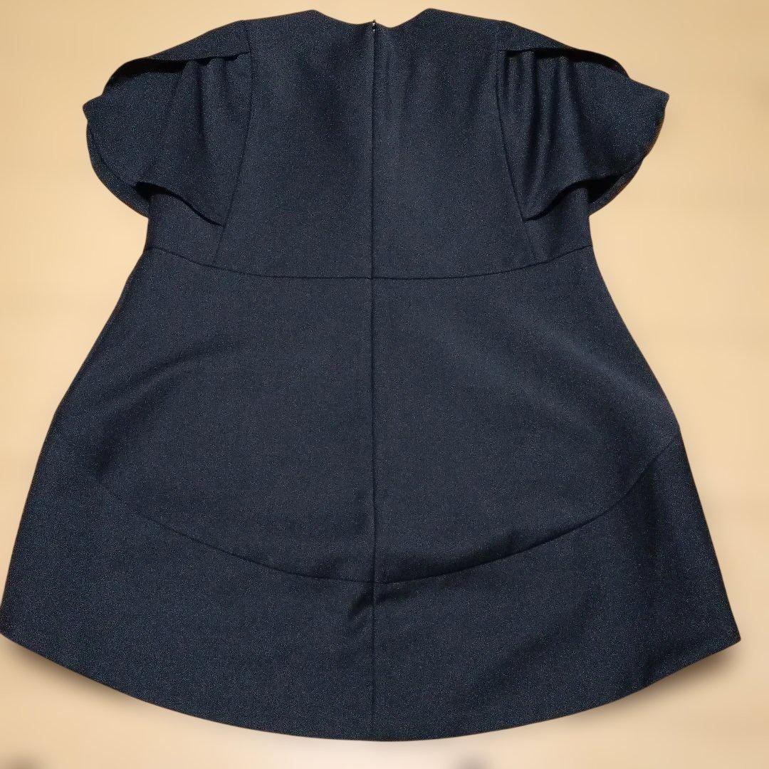 ヨーコチャンYOKO CHAN フレアスリーブパールスリットラインブラウス38