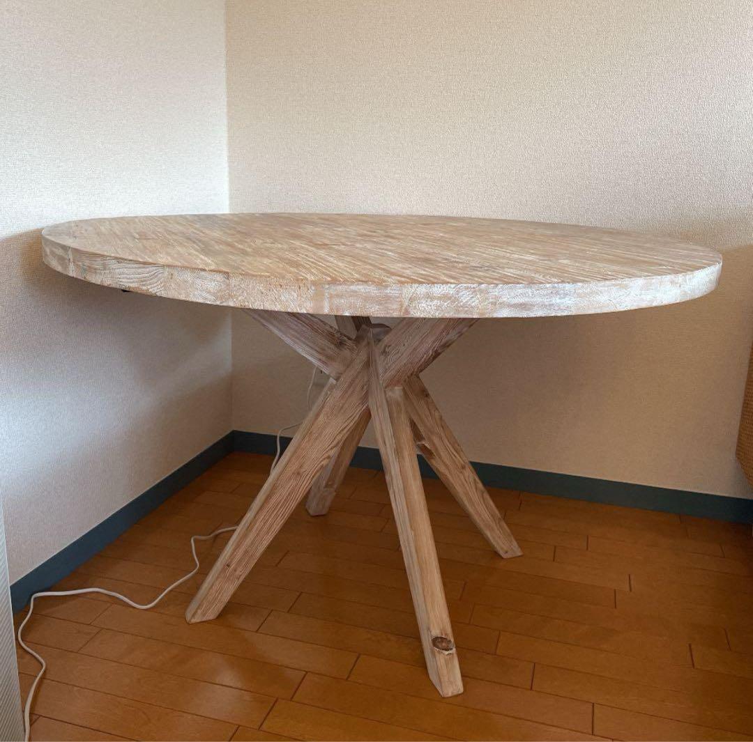 【nymm様】ラウンドテーブル　ダイニングテーブルbaum table直径116