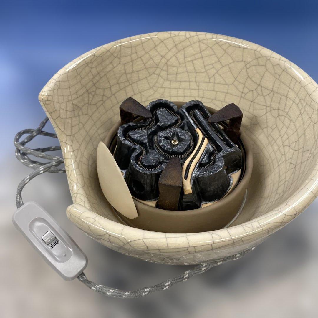 野々田式 風炉型 電熱器　白さつま F412