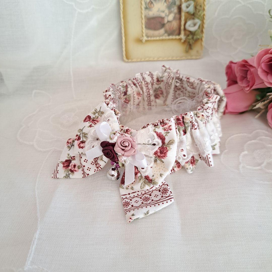 短毛シュシュ(ボーダーローズ)わんちゃん猫ちゃん用