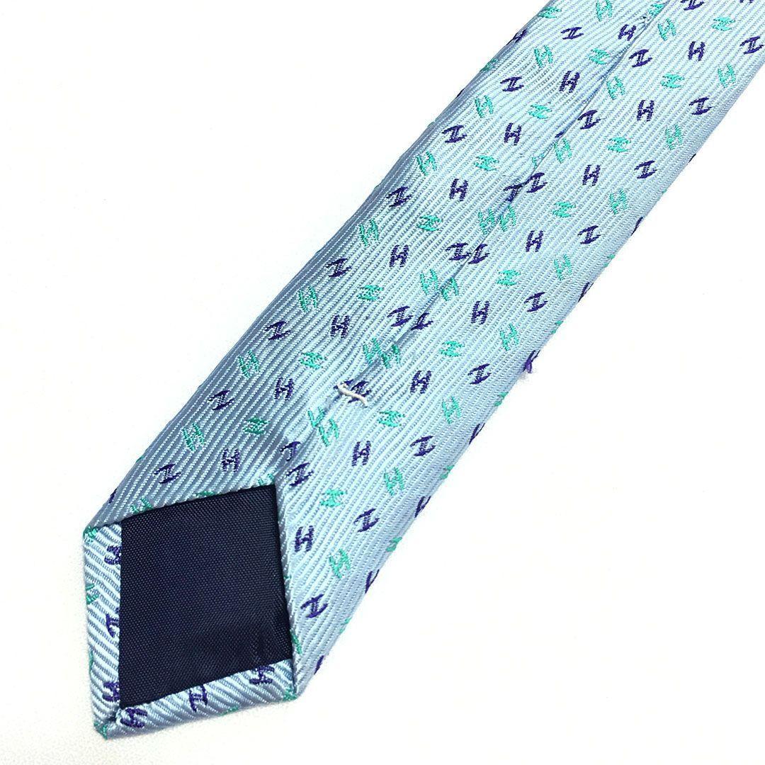 未使用級 エルメス HERMES ネクタイ シルク H織りタイ ファソネH H柄