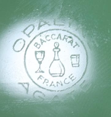 オールド・バカラ 激レア ペーパーウェイト ミントグリーン オパーリンクリスタル