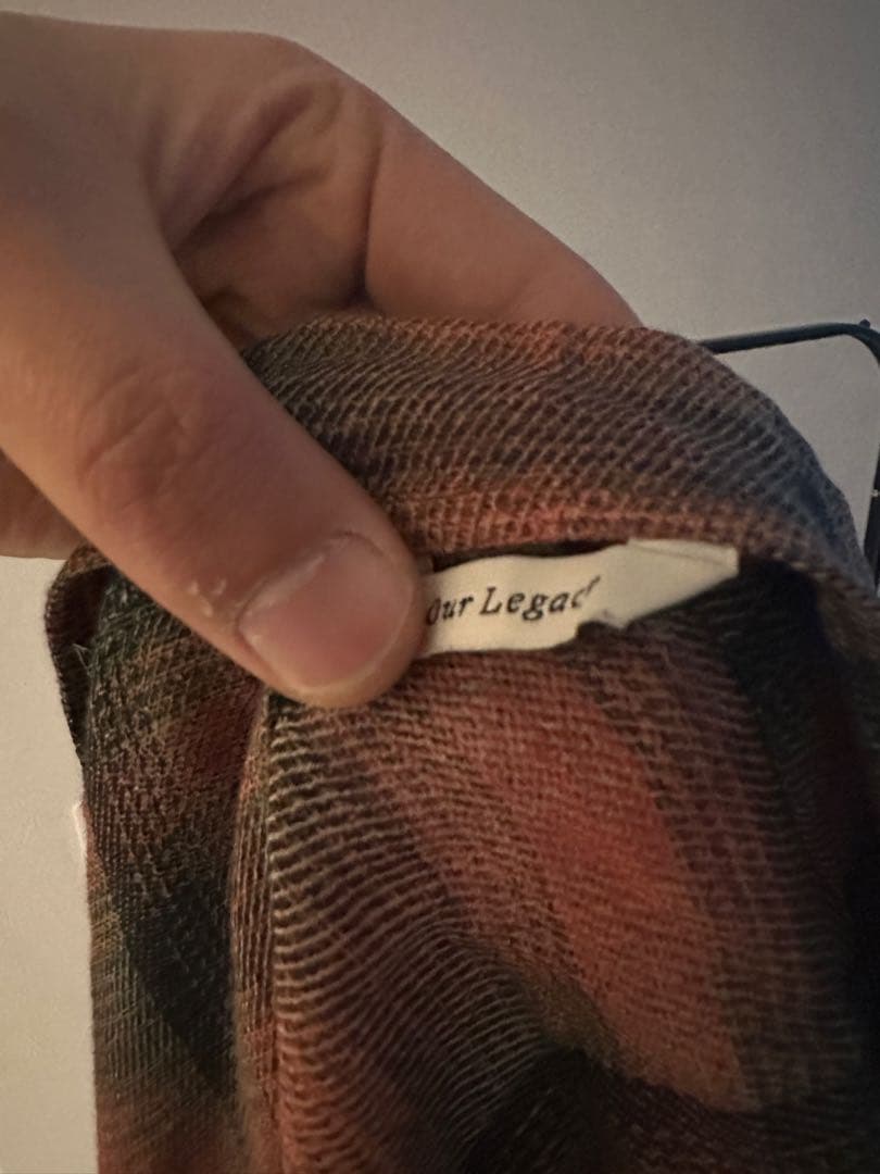 OUR LEGACY BORROWED SHIRTS 赤黒チェックネルシャツ