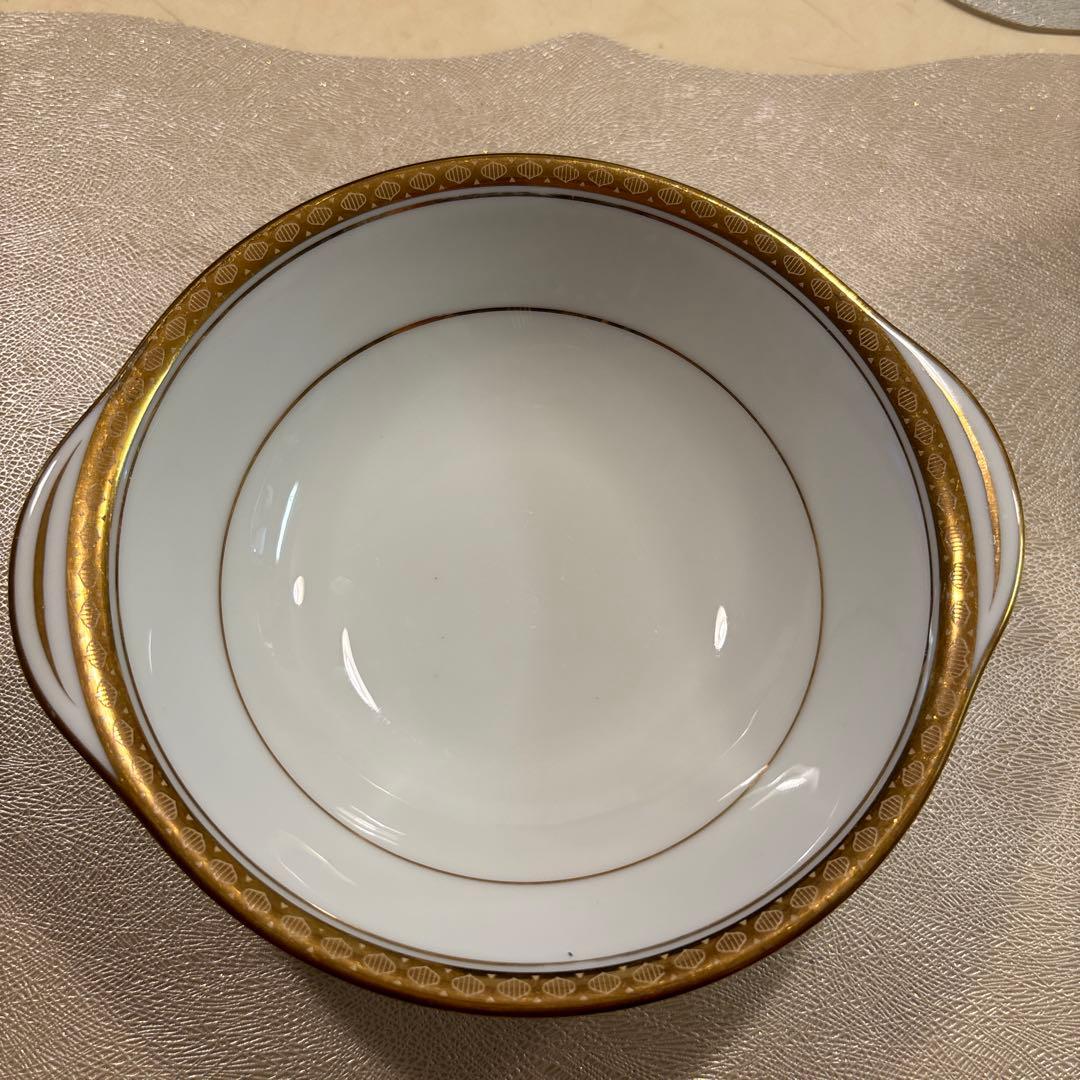 6枚セット美品ノリタケ金彩、シチュー、シリアル、スープ皿　多用途