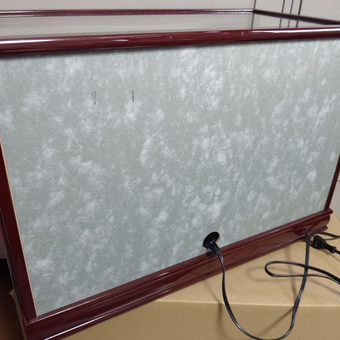 【未使用】雛人形 お雛様 ひなまつり ぼんぼり ガラスケース ライト