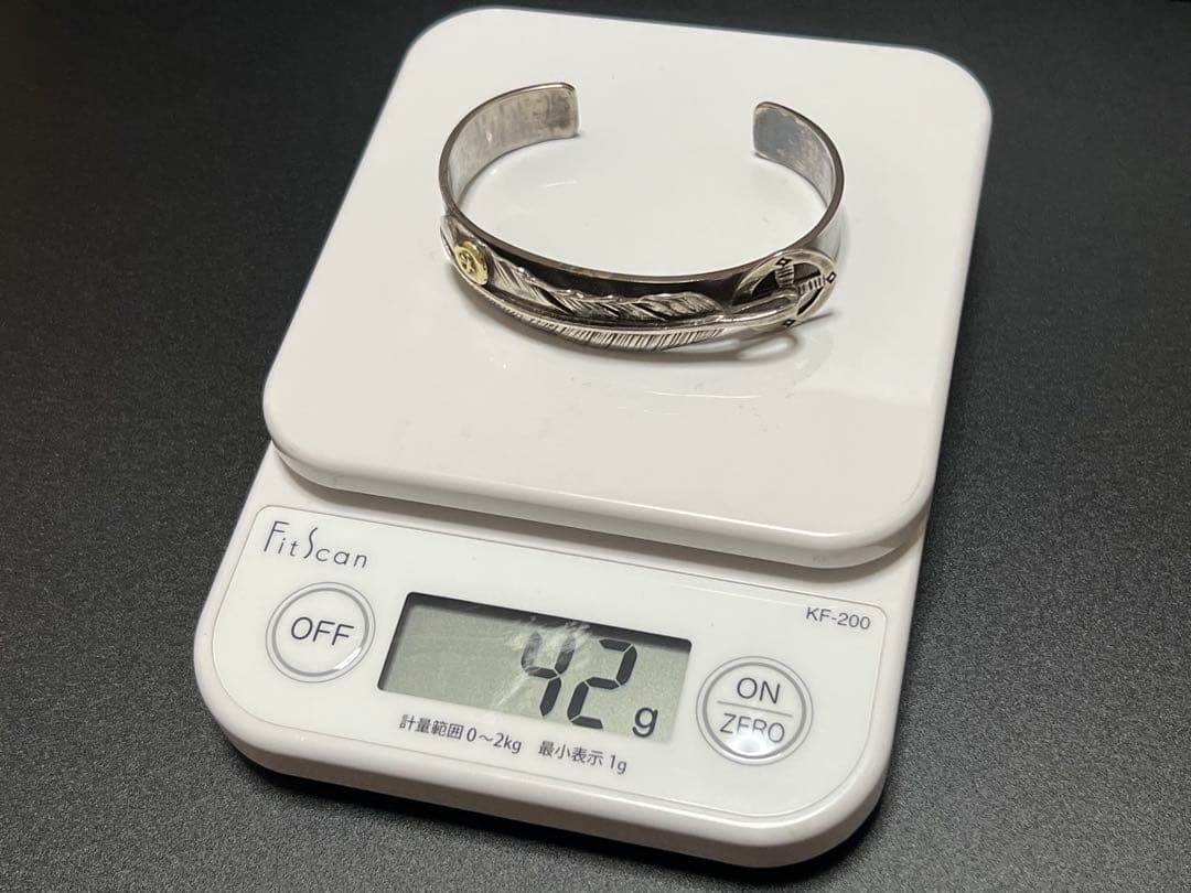 ゴローズ goro's K18メタル特大フェザーブレスOLDバングル