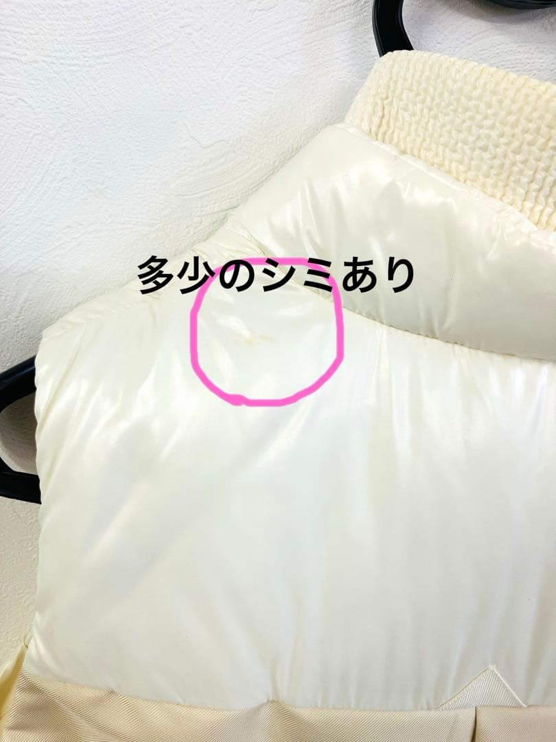 MONCLER ホワイト　キルティングダウンベスト