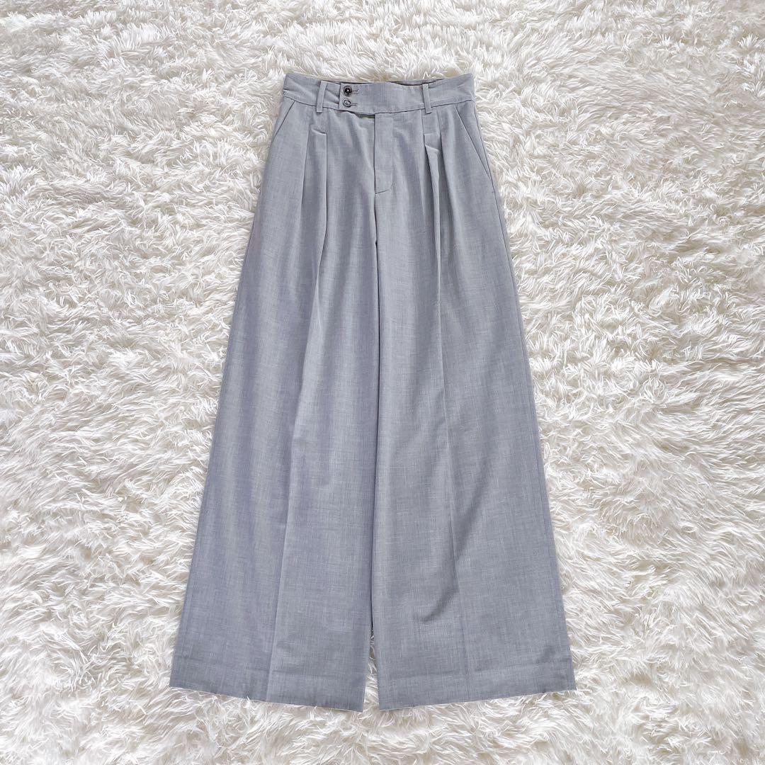 美品✨【ナノユニバース】金ボタンダブルジャケットパンツ セットアップ グレーM