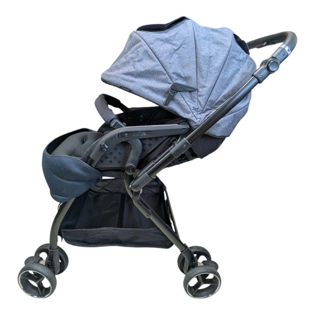 極美品 アップリカ 最上級ベビーカー オプティア クッション グレイス ネイビー