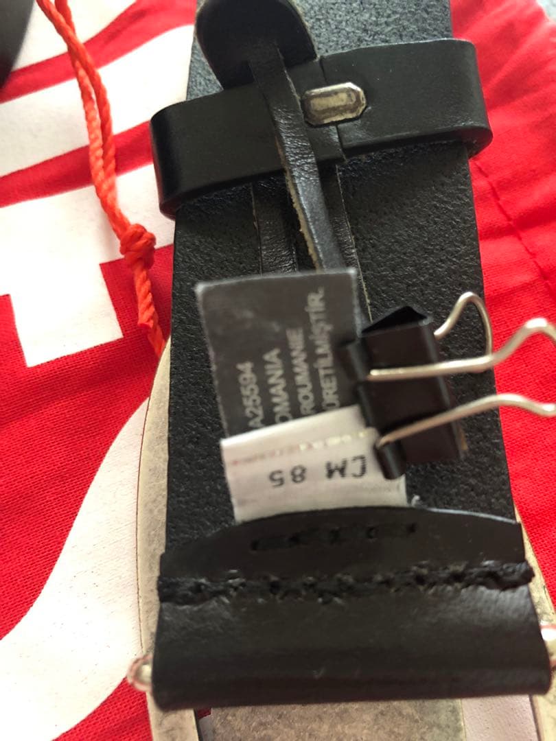 正規品　DIESEL レザーベルト　ブラック