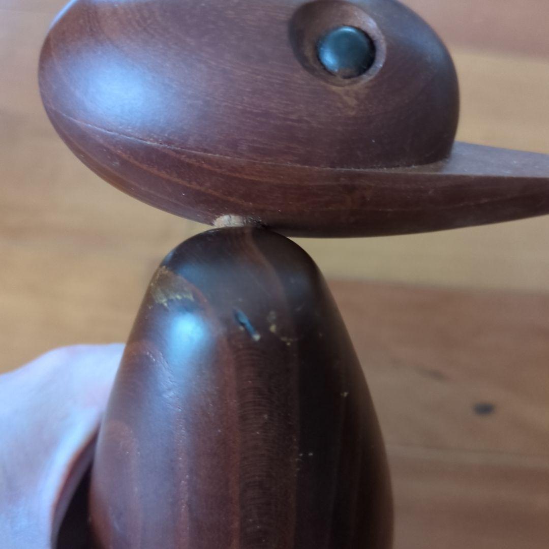 ミッドセンチュリーモダン購入　鳥モチーフ　ウッド　置き物　ブラウン