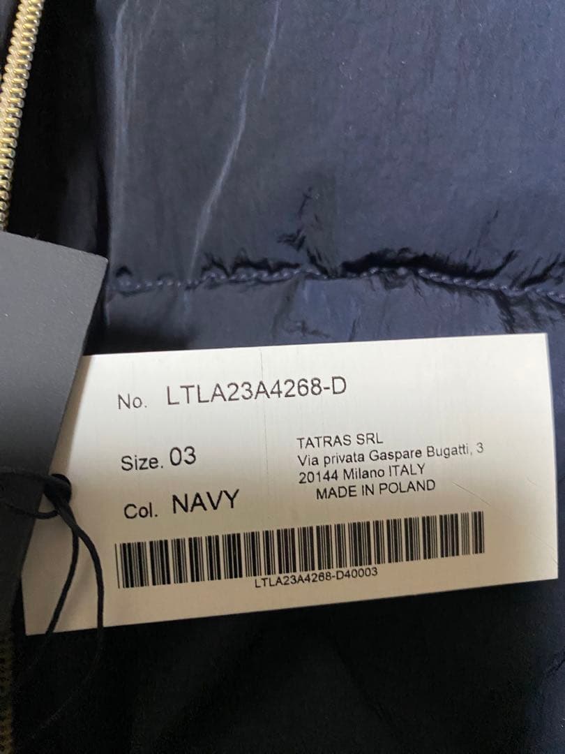 新品未使用タグ付き❣️TATRAS今夜21時までセール