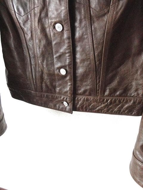 OLD GAP カウレザー トラッカージャケット/ジージャン/ライダース