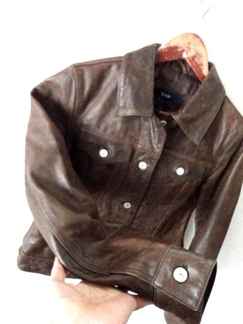 OLD GAP カウレザー トラッカージャケット/ジージャン/ライダース