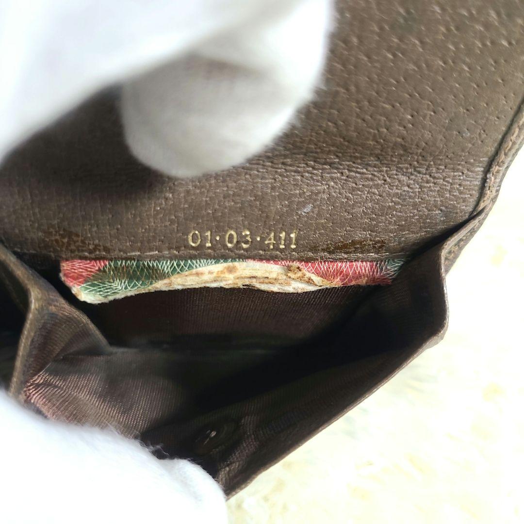 GUCCI グッチ 二つ折り財布 GG柄 オールドグッチ PVC 総柄