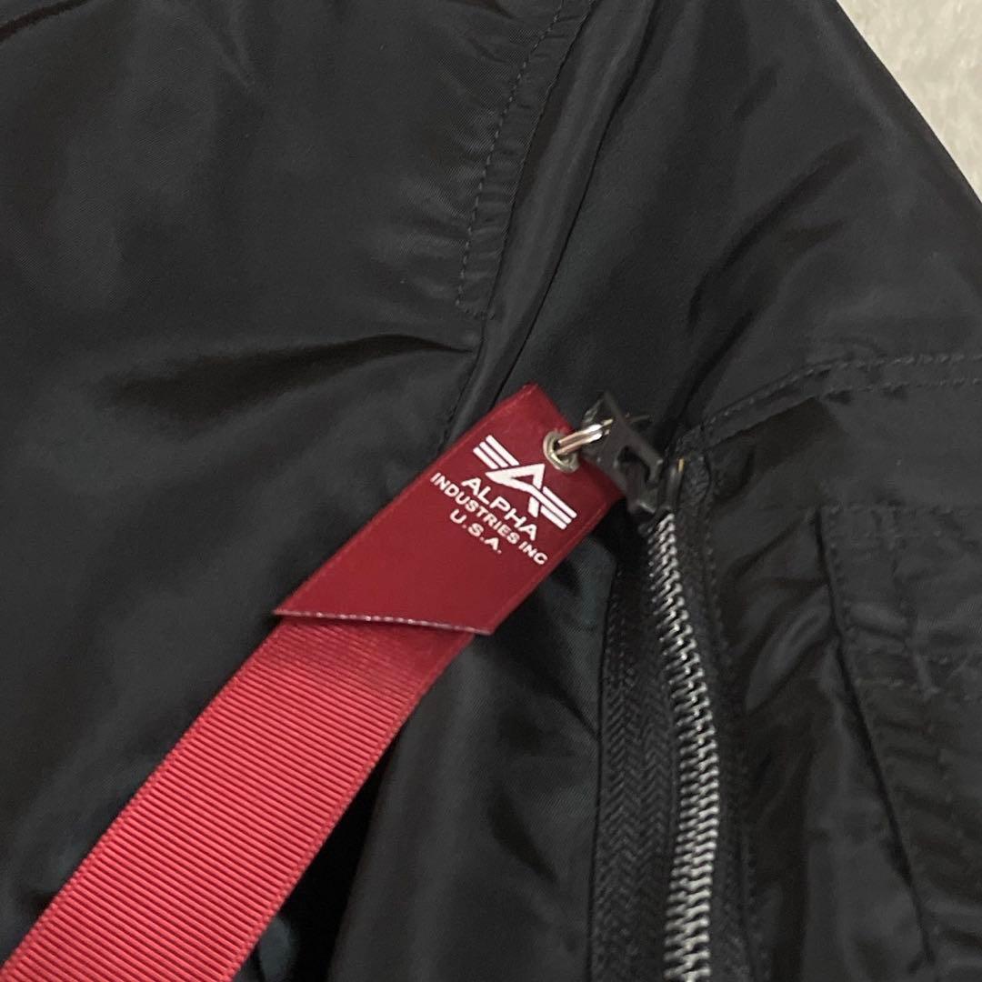 極美品 ALPHA INDUSTRIES MA-1 フライトジャケット 黒 L