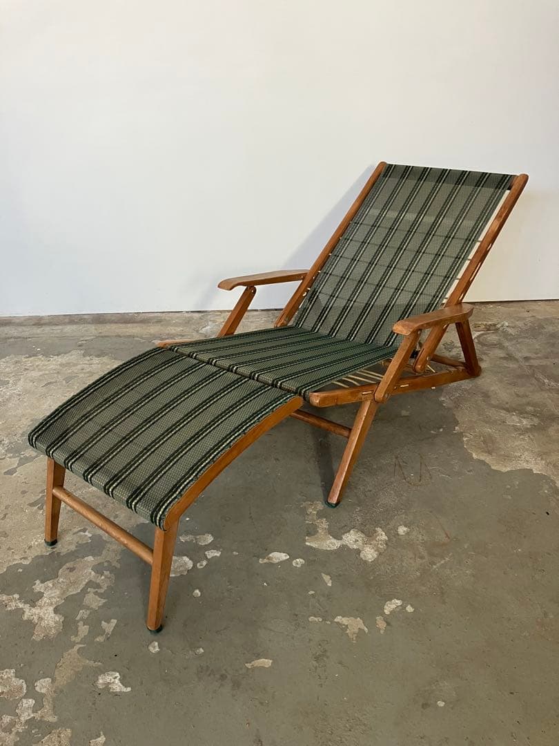 希少 オールド マルニ デッキチェア フォールディングチェア 折りたたみ椅子