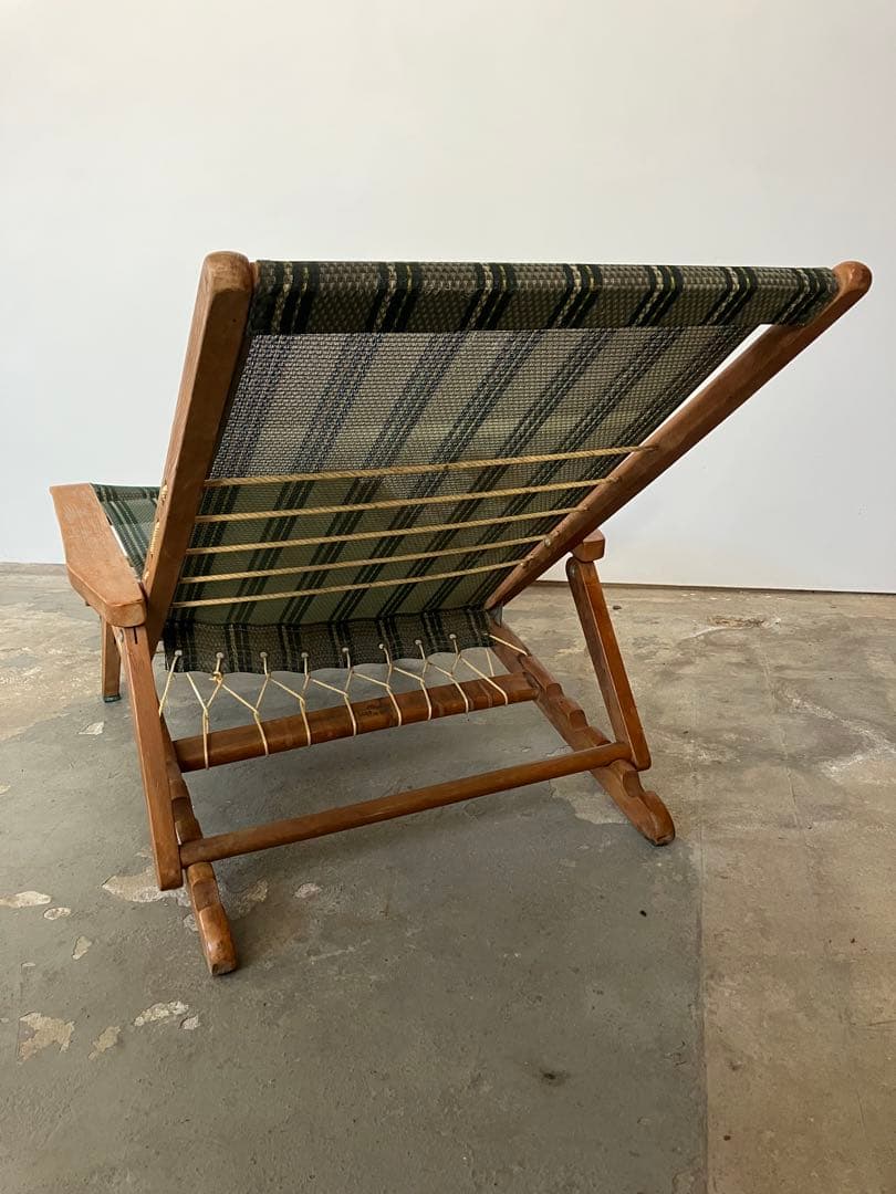 希少 オールド マルニ デッキチェア フォールディングチェア 折りたたみ椅子