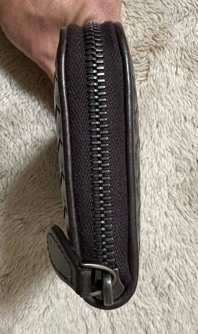 ボッテガbottegaveneta 長財布　ダークブラウン　ICチップ入り