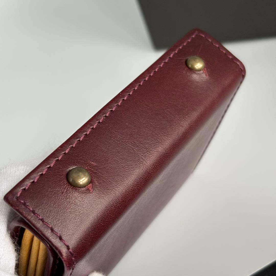 m+ エムピウ ミッレフォッリエⅡ P25 ワイン イエロー 二つ折り財布