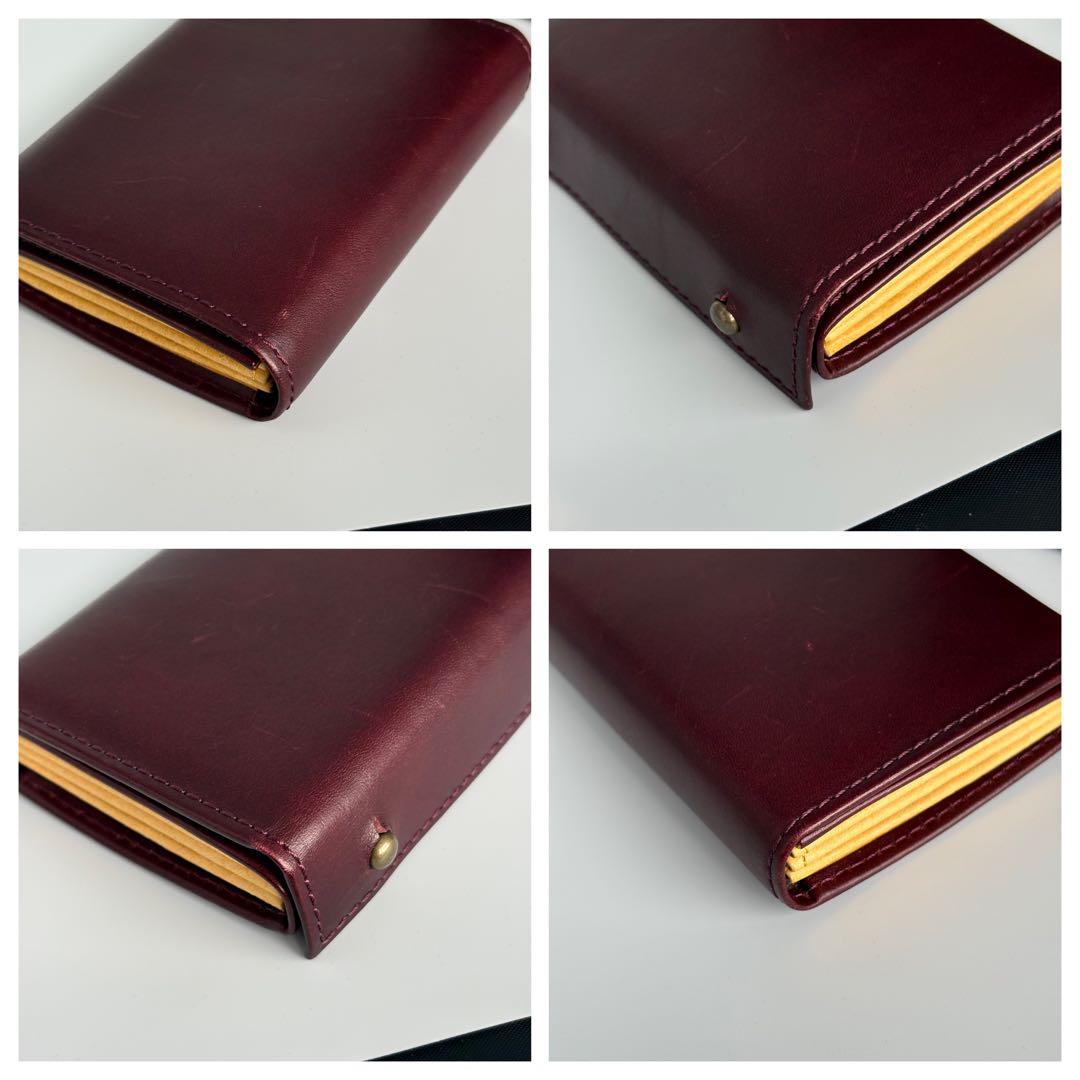 m+ エムピウ ミッレフォッリエⅡ P25 ワイン イエロー 二つ折り財布