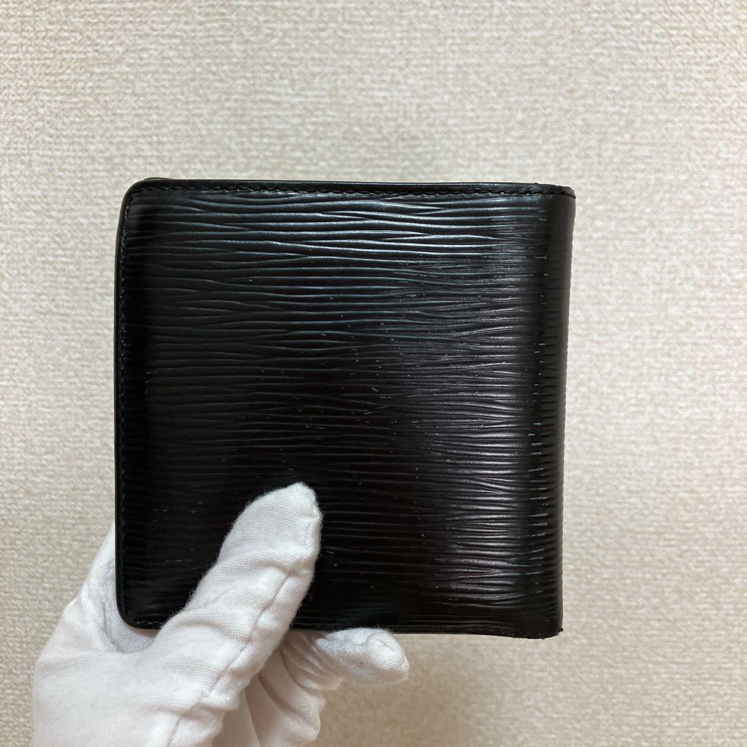 ✨鑑定済✨ルイヴィトン エピ ポルトフォイユ マルコ 二つ折り財布 黒