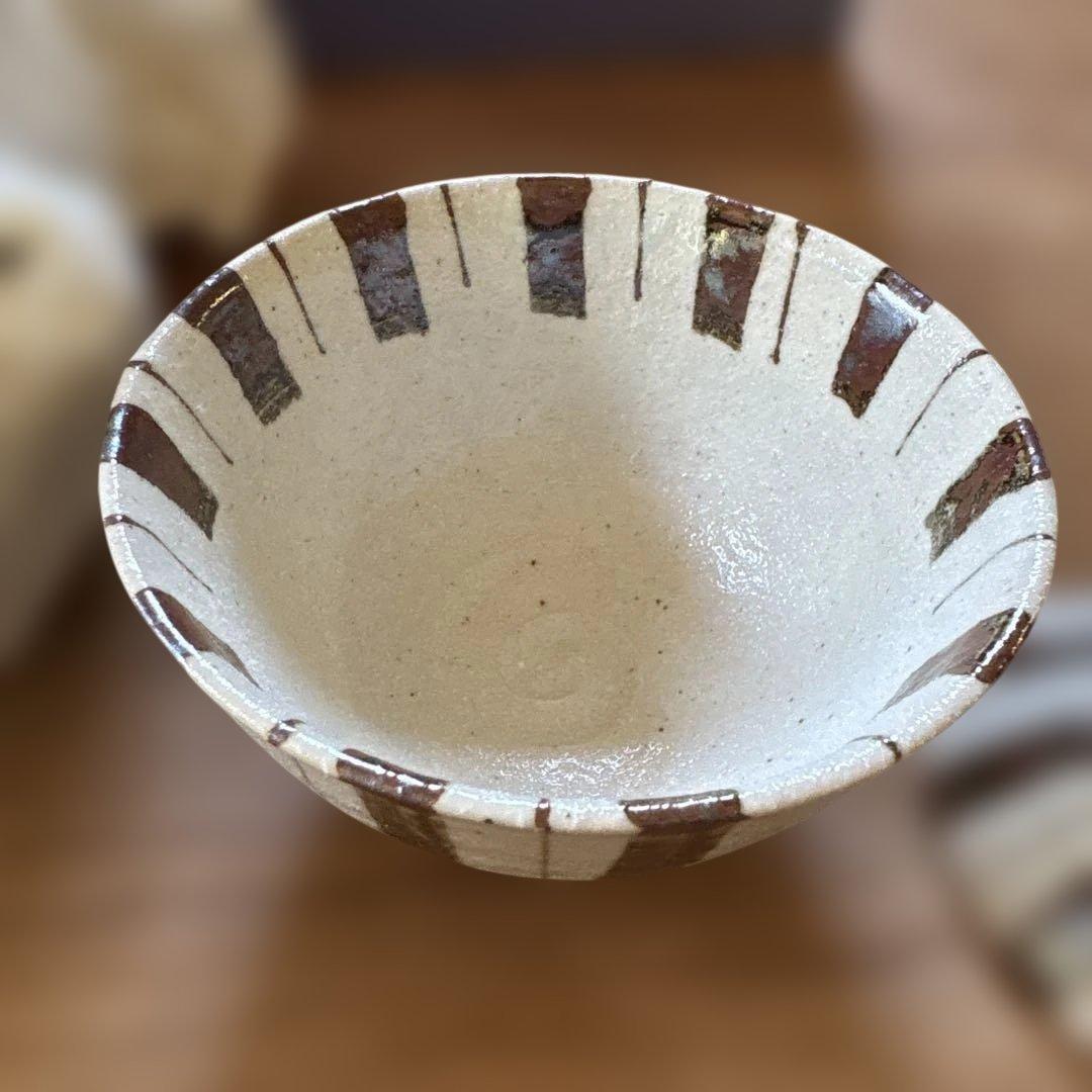 【新品】美濃焼　兵山窯　羽柴兵衛作　錆十草蓋碗　5個セット