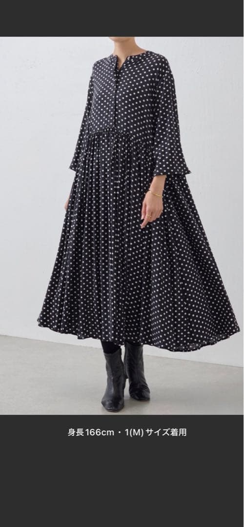 （新品・未使用）BEARDSLEYドットギャザーワンピース・サイズ1