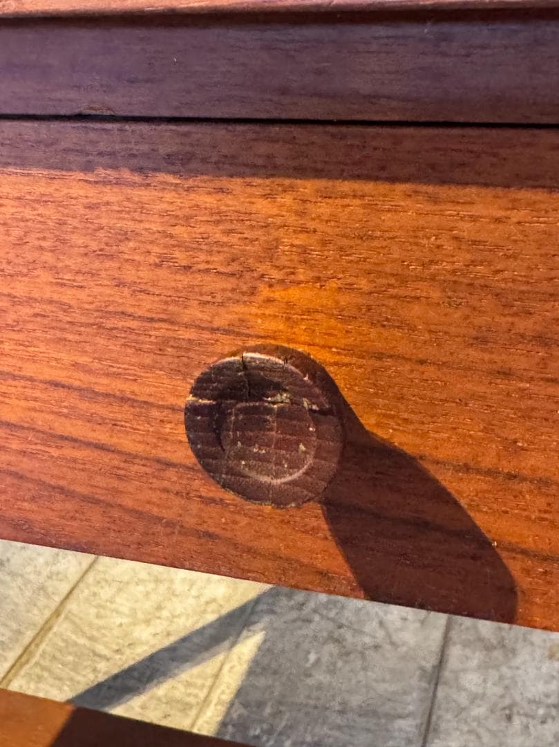 北欧ヴィンテージ　ソーイングテーブル　チーク材　デンマーク　アンティーク