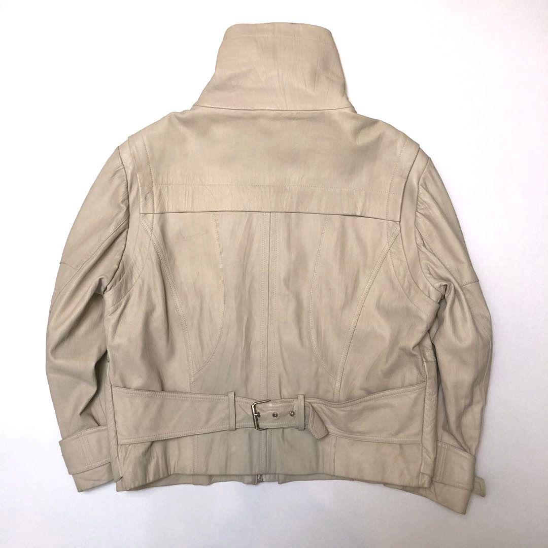 ★ノースビーチレザー★レザーブルゾン アイボリー ライダース