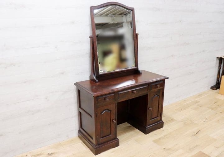 GMFN117○北海道民芸家具 ドレッサー 鏡台 化粧台 ミラー チェスト 収納