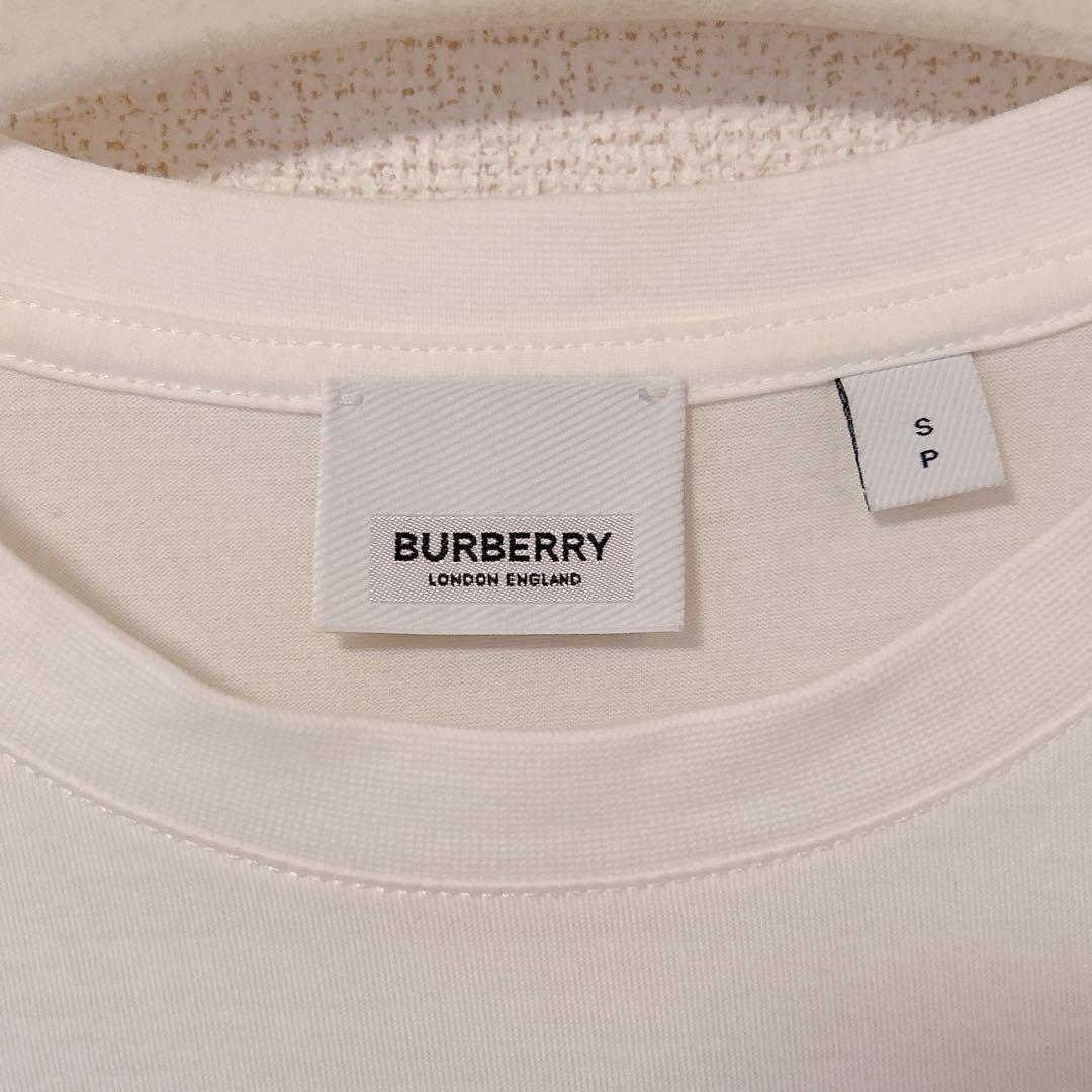 BURBERRY Tシャツ S ホワイト バーバリー