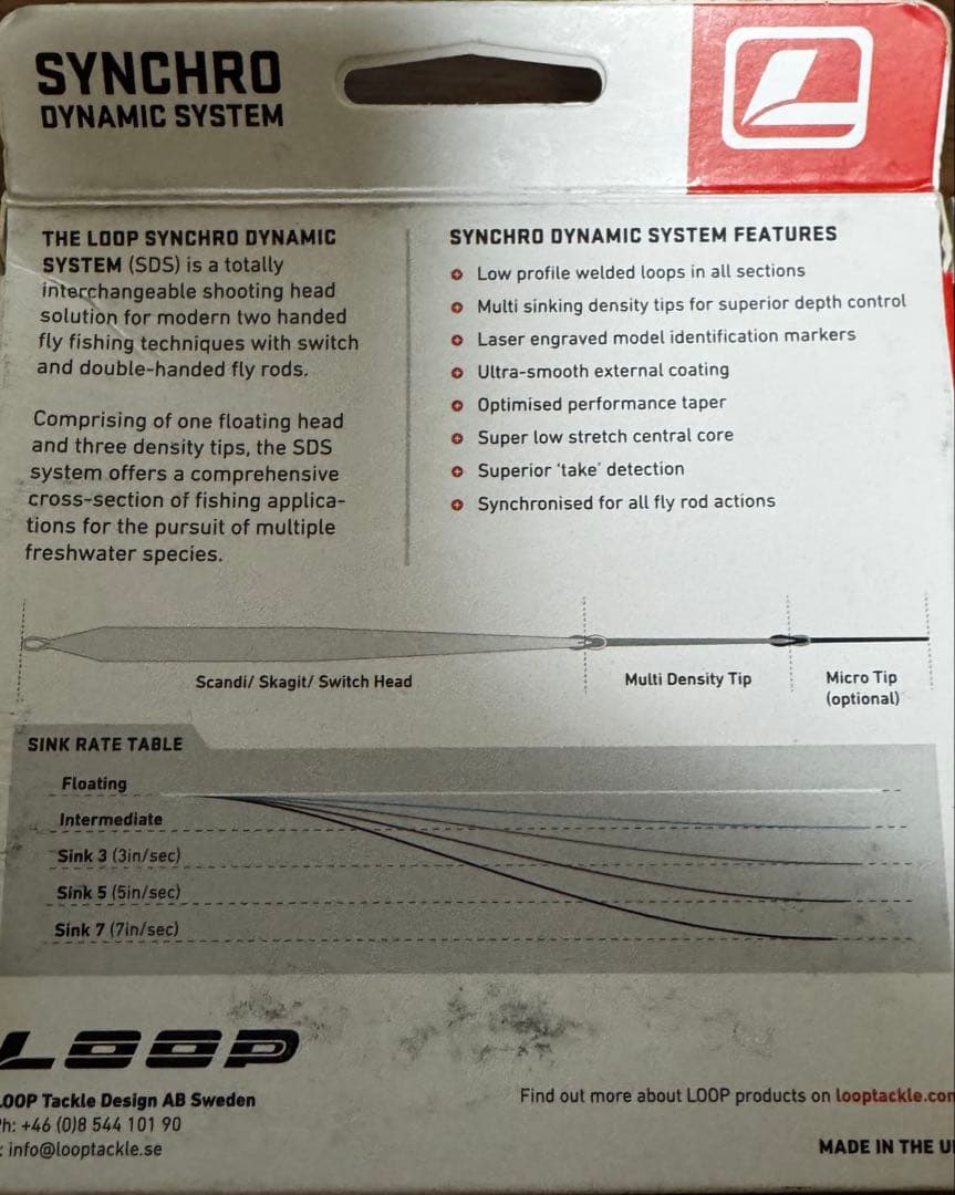 釣り仕掛け・仕掛け用品 LOOP SDS Shooting Head Kit Scandi #6