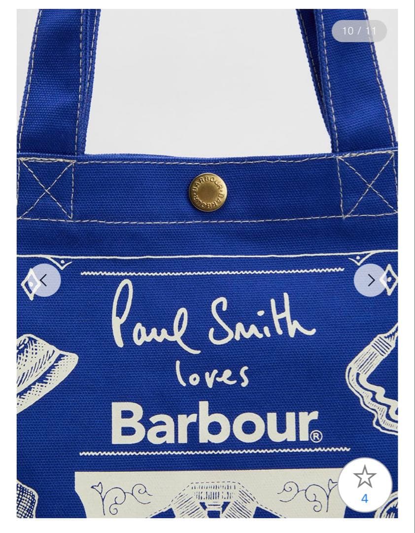Paul Smith x Barbour トートバッグ
