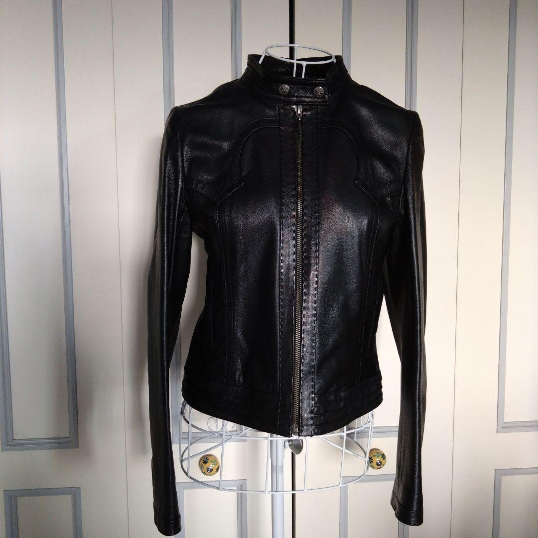 VIVIENNE TAM レザージャケット　本革　レザー　ドラゴン　ファー　S