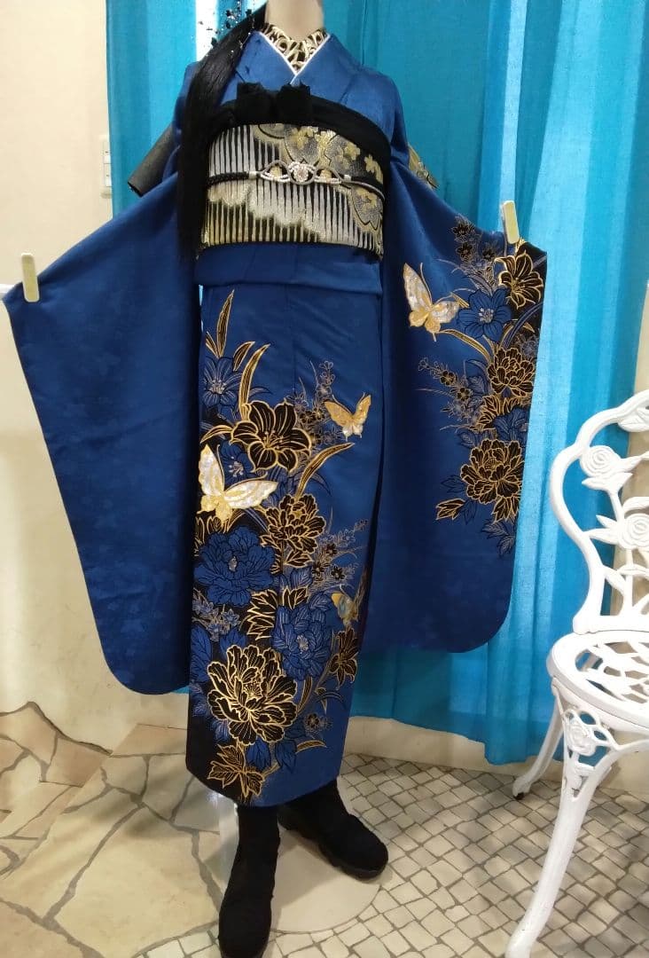 振袖フルセット、正絹振袖成人式、落款、半襟、重ね衿、帯揚げ帯締め、西陣袋帯、襦袢