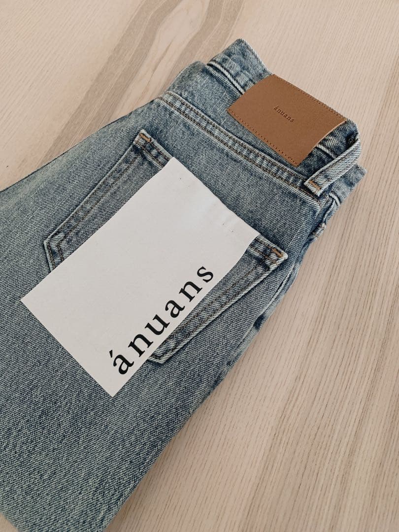 anuans スリムストレートデニム　0