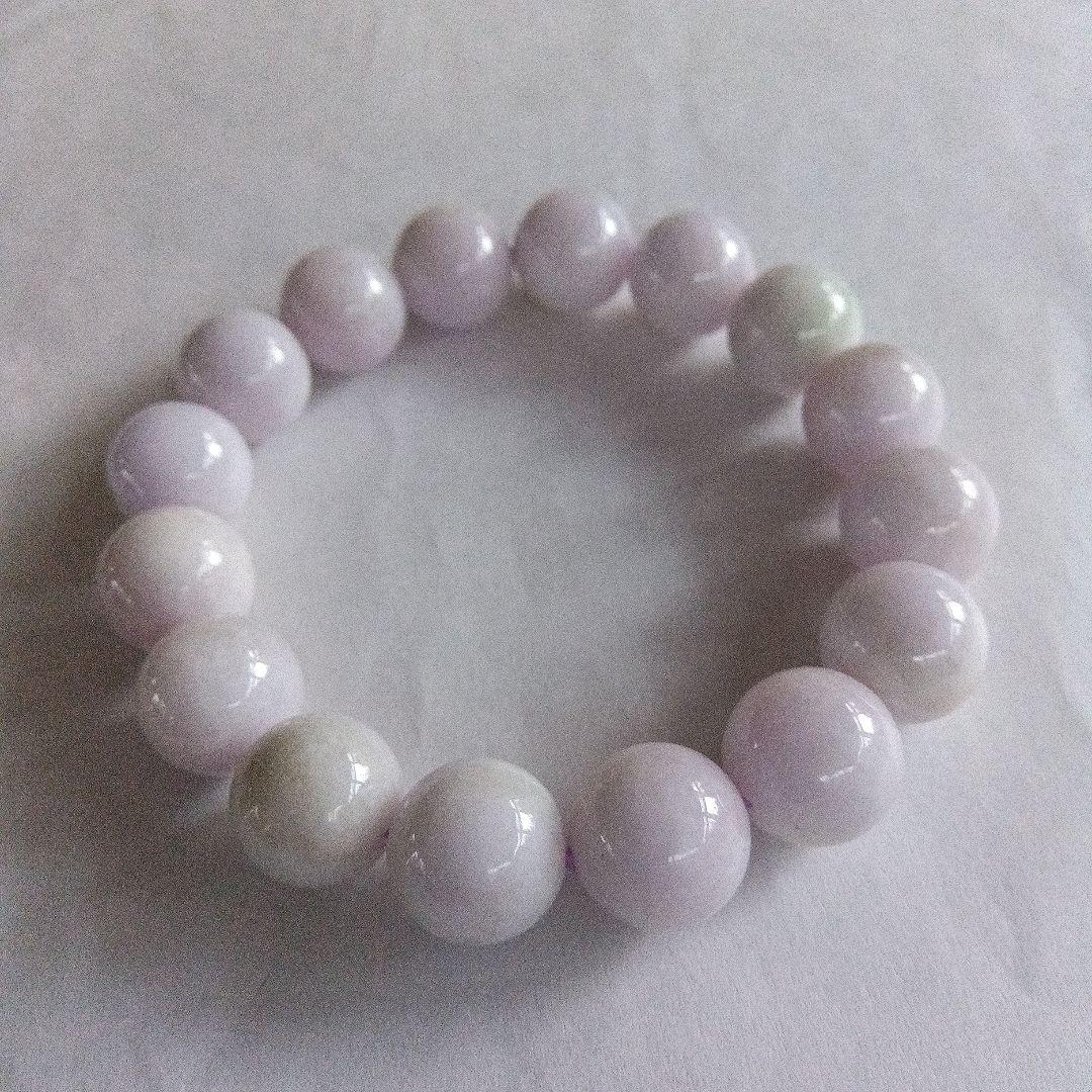 マイメロ)希少、最上級品、国石、)糸魚川翡翠ブレスレット、12.8mm