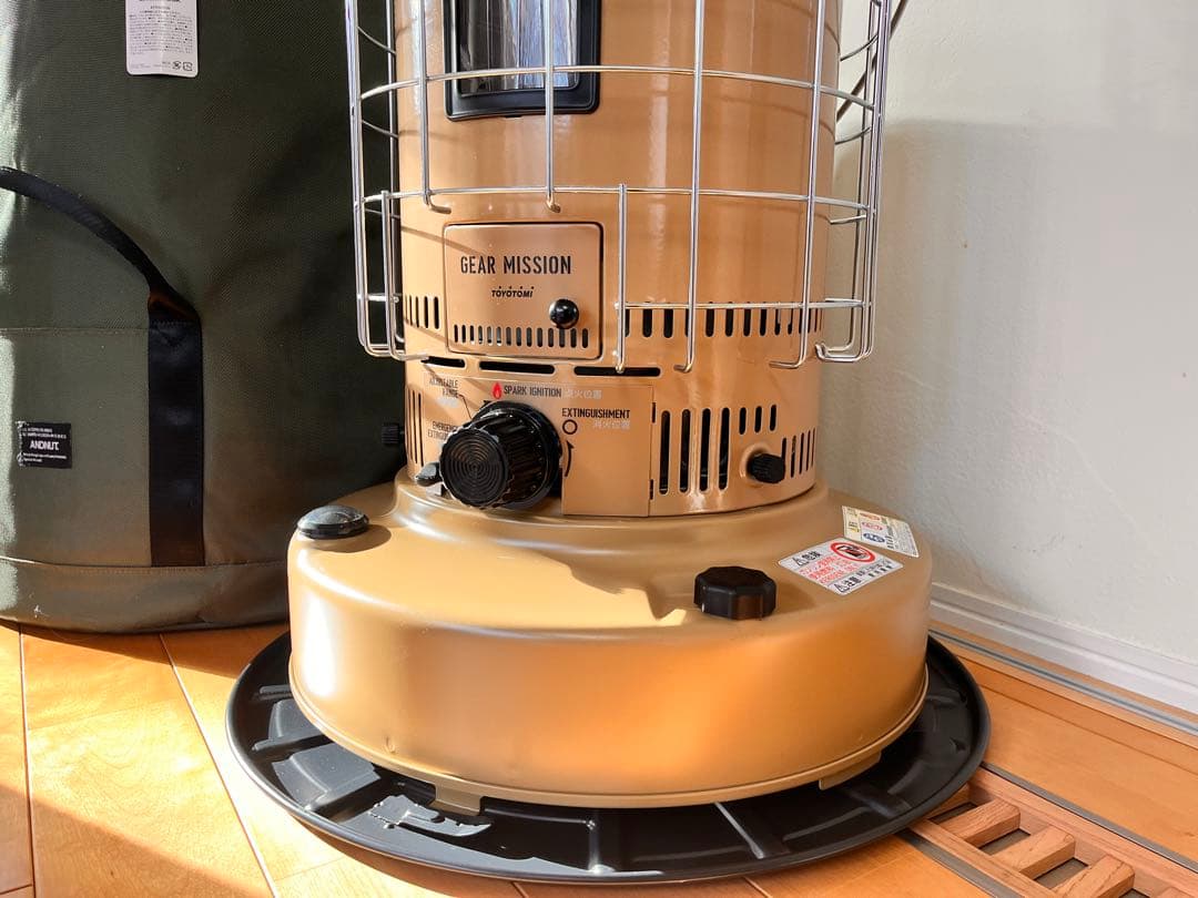 【美品】GEAR MISSION 石油ストーブ コヨーテブラウン 収納バッグ付き