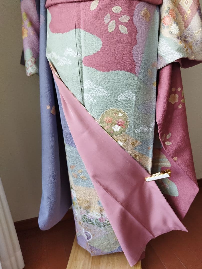 ma-ko様　401.儚く可愛い　振袖7点セット　正絹　フルセット　成人式