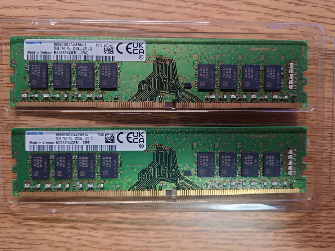 勤*人様 Samsung 16GB DDR4 2400MHz メモリ2枚 32g